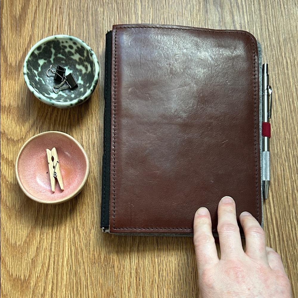 Brown Roterfaden Taschenbegleiter Notebook Planner Organizer A5